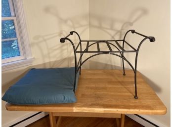 Wrought Iron Bench Seat With Cushion