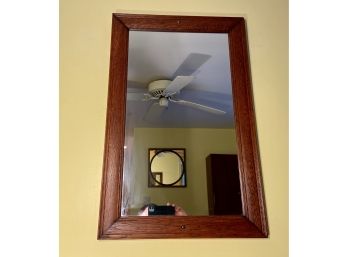 Antique Wood Frame Wall Mirror