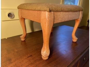 Small Upholstered Cabriole Leg  Foot Stool