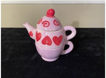 Ceramic Teapot And Cup Combo