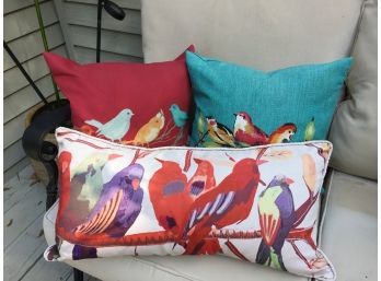 Set Of Outdoor Pillows With Birds