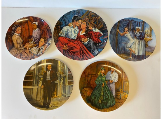 Knowles Collectable Gone With The Wind Plates, 5 Pieces