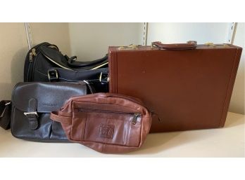Leather Bags, Scully Briefcase, Longchamp Purse, Geoffrey Beane Pack & More, 4 Pieces