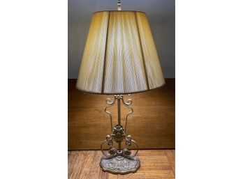 Vintage Metal Table Lamp With Shade