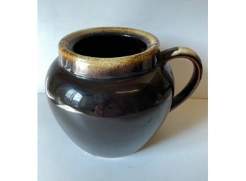 Vintage Brown Dip Glaze Pot Urn
