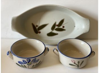 Vintage Ceramic Serving Bowls, 3 Pieces