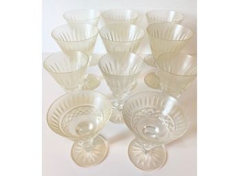 Vintage Waterford Cut Crystal Stemware Wine Glasses, 11 Pieces