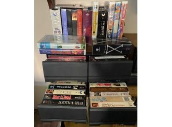 Over 50 VHS Tapes Movies, Disney, Box Sets, Includes Storage Cases
