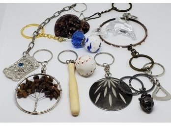 Lot Of 10 Handcrafted Key Chains