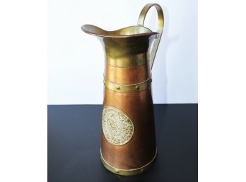 Copper Pitcher With Mayan Calender