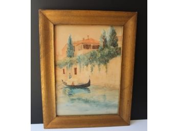 Signed Painting Of Venice Italy, A.Hunt