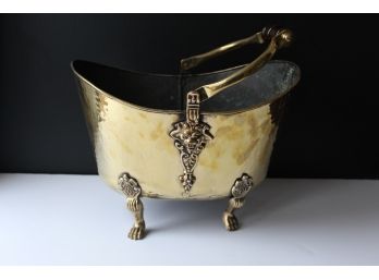Antique Brass Footed Bucket