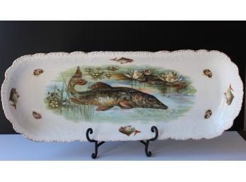 Elegant Antique German Fish Platter
