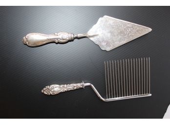 Set Of Sterling Handle Pie & Cake Cutter