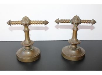 Pair Of Bronze Fireplace Ornaments