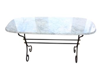 Amazing Oval French Marble Top Table