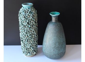 Lovely Pair Of Blue Vases