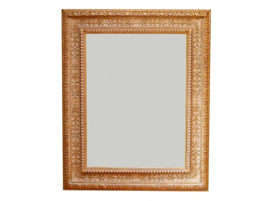 Lillian August Chelini Giovannini Carved Wood Gilt Beveled Wall Mirror (RETAIL $1,850)