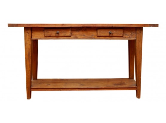 Lillian August Vintage Rustic Wood Console Table