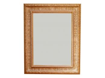 Lillian August Chelini Giovannini Carved Wood Gilt Beveled Wall Mirror (RETAIL $1,850)