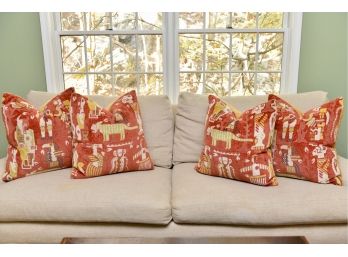 Set Of Four Custom Aztec Design Pillows
