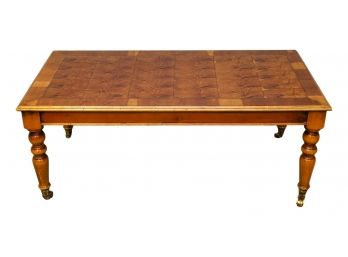 Lillian August Wood Cocktail Table On Casters