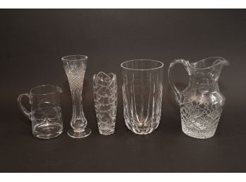 Collection Of Crystal Vases & Pitchers