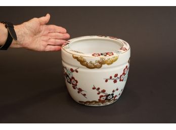 Japanese Porcelain Plum Blossoms Flower Pot