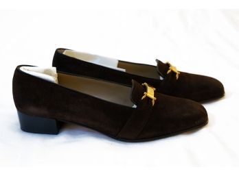 Salvatore Ferragamo Brown Suede Shoes- Size 7
