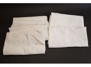 Five Card Table Size White Tablecloths