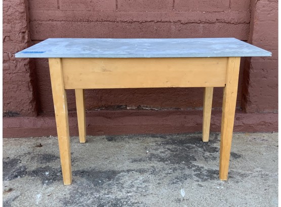 Table With Galvanized Top
