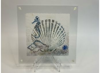 Shell Print Pressed In Glass