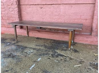 Antique Wooden Slat Bench