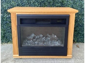 Heat Surge Fireless Flame Fireplace And Genuine Amish Mantle