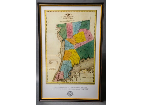 Framed Map Of Westchester County 2000