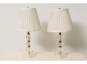 Pair Of Matching Petite Boudoir Lamps