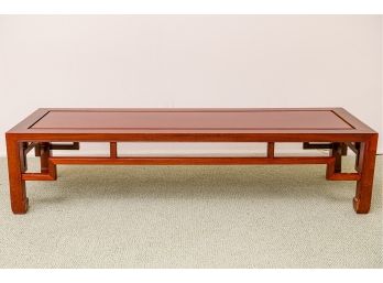 Rosewood Style Coffee Table With An Asian Flare