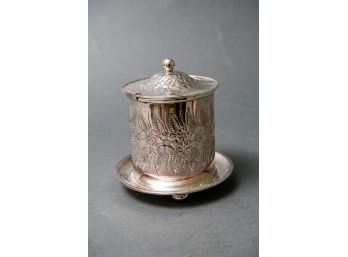 Small Lidded Silverplate Canister