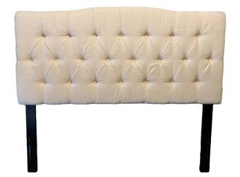 Tufted Upholstered Linen Queen Size Headboard