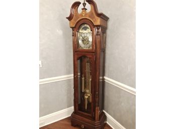 Sligh Longcase (Grandfather) Crested Pendulum Clock