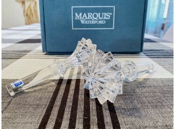 New! Pair Of Waterford Marquis Brookside Crystal Wine Stoppers