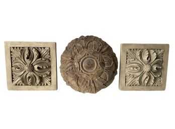 Set Of 3 Decorative Wall Accent Medallions