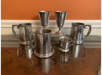 Stieff And Revere Pewter Tankards & Cups