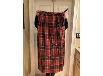Brooks Brothers Long Plaid Silk Taffeta Holiday Skirt, Size 10 - Brand New In Box