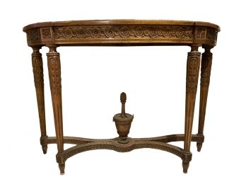 Demi - Lune Carved Wood Entrance Table