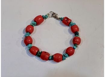 Beautiful Mexican Bracelet With Turquoise Beads