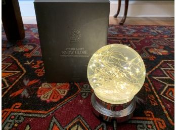 Restoration Hardware Starry Light Snow Globe, New In Box