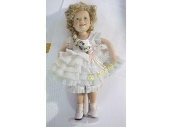 10.5 Inch Shirley Temple Porcelain Doll By Danbury Mint