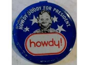 Vintage 1.5 Inch Howdy Doody For President