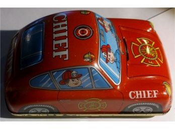 Tin Litho Fire Chief Friction Car